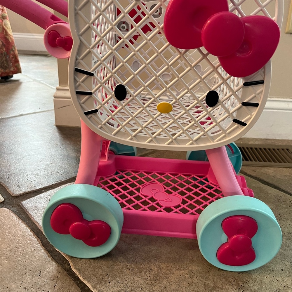 SALE ✨HARD TO FIND Hello Kitty Pink and White Shopping Cart - Picture 4 of 4